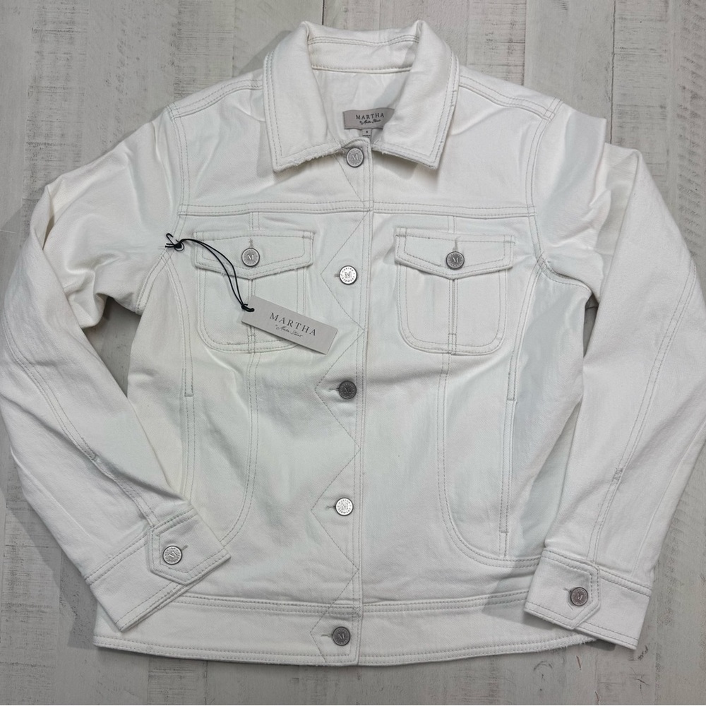 Martha Stewart weekend lined jean jacket vanilla bean